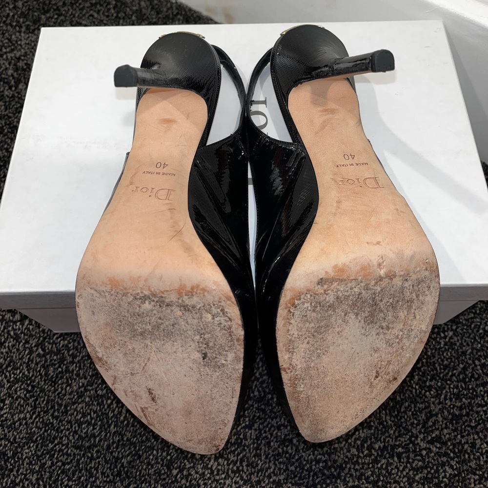Dior Black Leather Heels. Size 9/40 - Picture 3 of 5